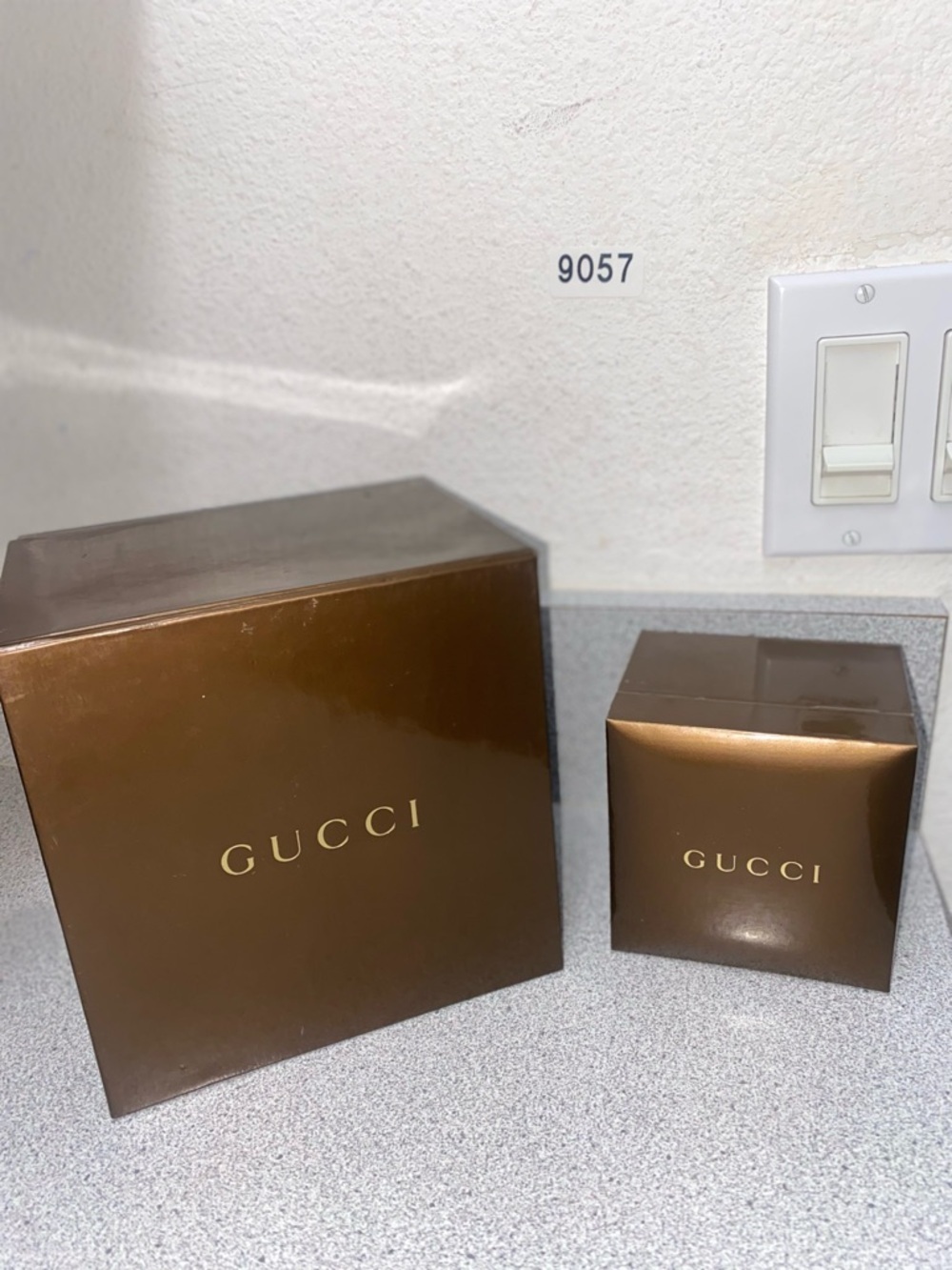 Gucci Brown and Gold Box Bundle EUC - 9057 - Picture 1 of 14